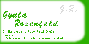 gyula rosenfeld business card